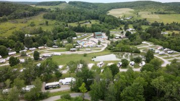 Ariel view at Triple R Camping Resort a campground in WNY