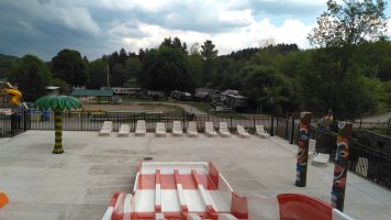 aquatics area at Triple R Camping Resort in Western NY