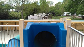 aquatics area at Triple R Camping Resort in Western NY