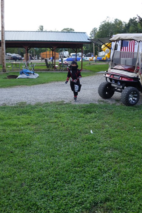 Camper in Costume Halloween Weekend 2018 at Triple R Campground in Western NY