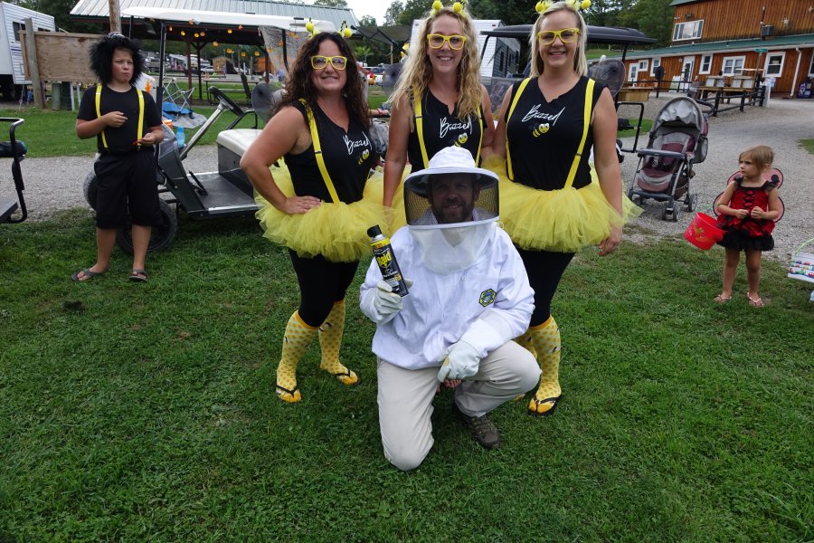 Campers in Costume Halloween Weekend 2018 at Triple R Campground in Western NY