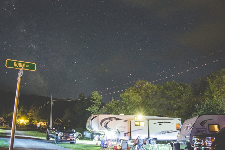 Night view at Triple R Camping Resort