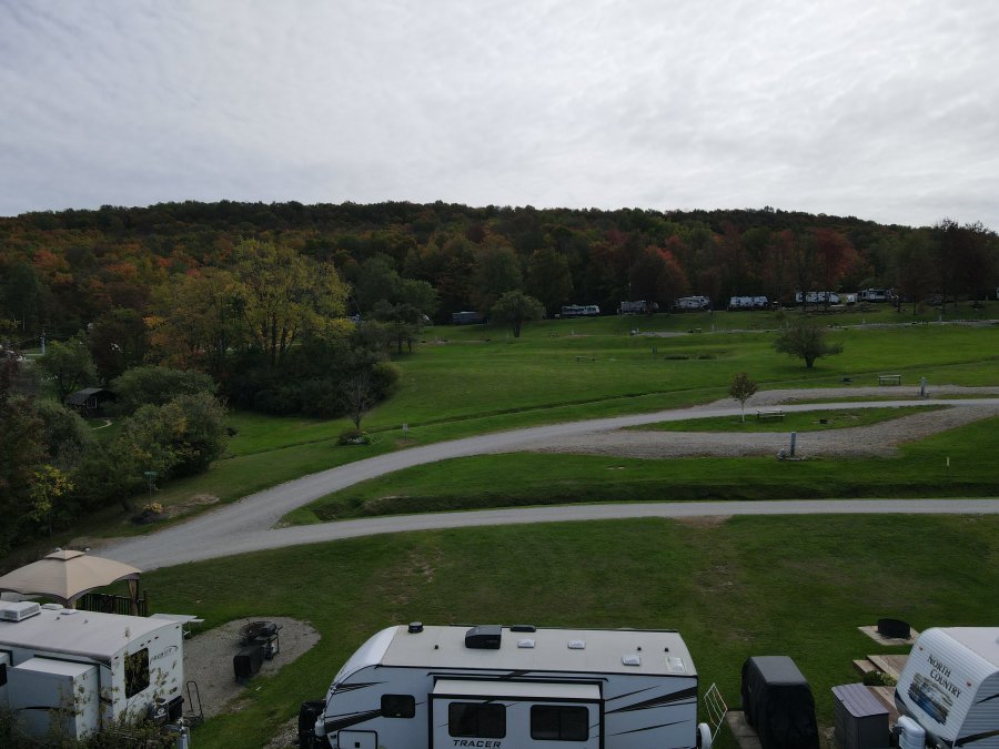 Ariel view at Triple R Camping Resort a campground in WNY