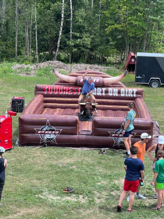 buckin bull ride activity at triple r camping resort a campground in wny