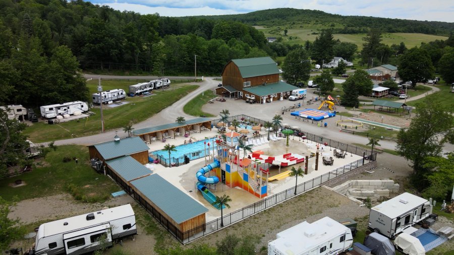 Ariel view at Triple R Camping Resort a campground in WNY