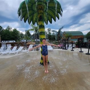 Kids playing in the LeeKee Lagoon at Triple R