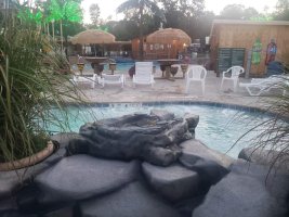 Hot tub oasis area at Triple R