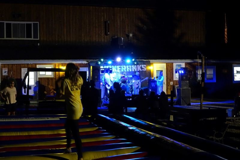 Campers Listening to Band During Memorial Day Weekend 2018 at Triple R Campground in Western NY