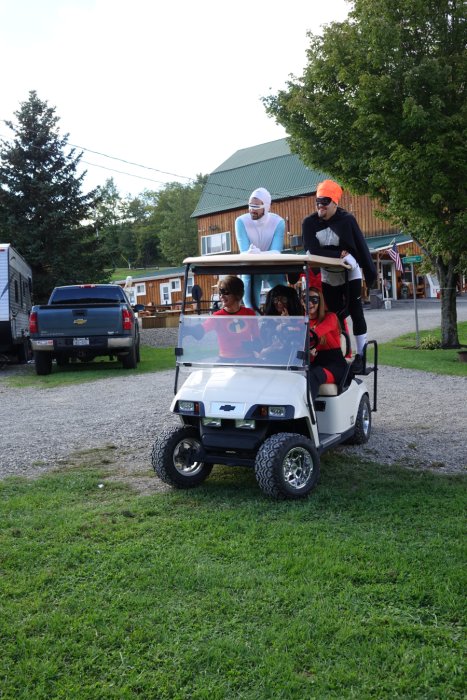 Campers in Costume Halloween Weekend 2018 at Triple R Campground in Western NY