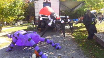 Site decorated with Halloween Decorations at Triple R Camping Resort