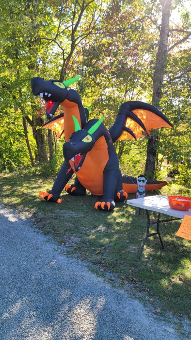 Site decorated with Halloween Decorations at Triple R Camping Resort