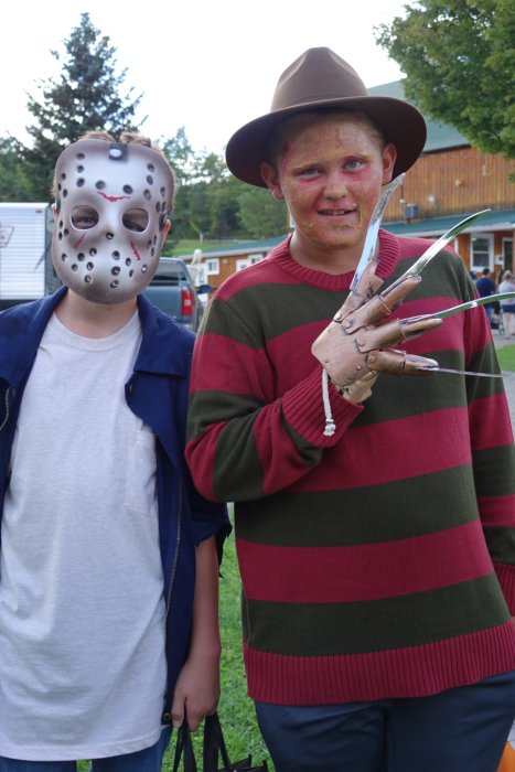 Campers in Costume Halloween Weekend 2018 at Triple R Campground in Western NY