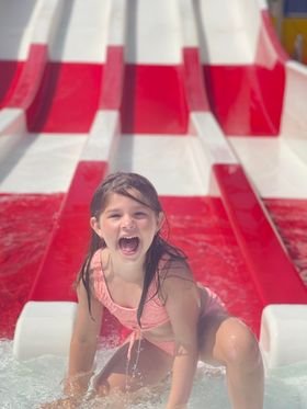 Kids playing in the LeeKee Lagoon at Triple R