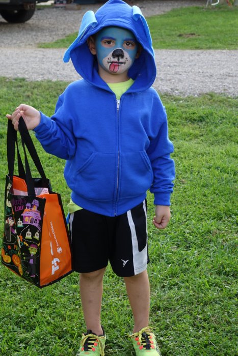 Camper in Costume Halloween Weekend 2018 at Triple R Campground in Western NY