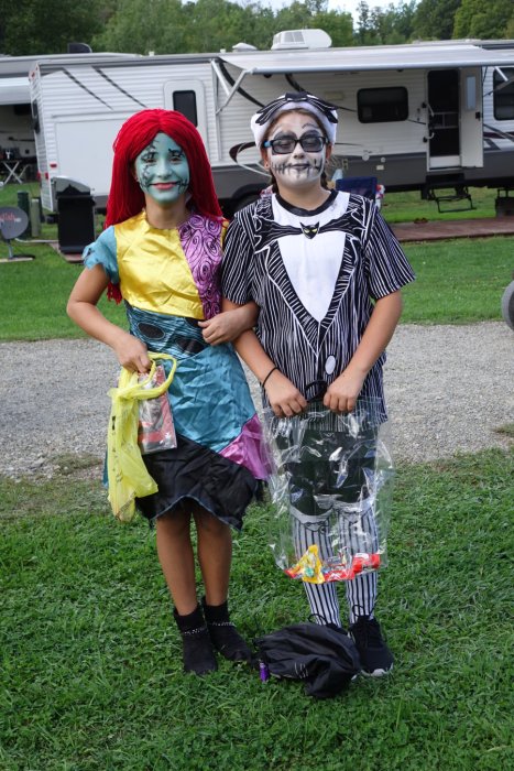 Campers in Costume Halloween Weekend 2018 at Triple R Campground in Western NY