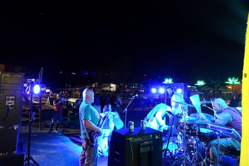 Campers Listening to Band During Memorial Day Weekend 2018 at Triple R Campground in Western NY