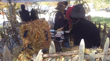 Site decorated with Halloween Decorations at Triple R Camping Resort