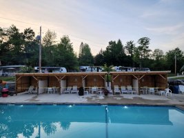 aquatics area at Triple R Camping Resort in Western NY