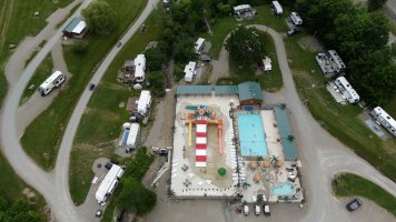 aquatics area at Triple R Camping Resort in Western NY