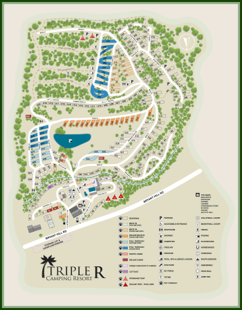 Map of the campground facilities