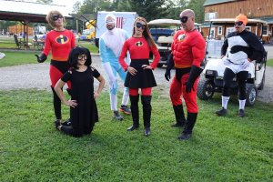 Campers in Costume Halloween Weekend 2018 at Triple R Campground in Western NY