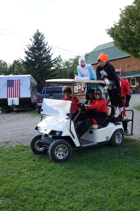 Campers in Costume Halloween Weekend 2018 at Triple R Campground in Western NY