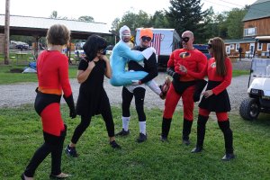 Campers in Costume Halloween Weekend 2018 at Triple R Campground in Western NY