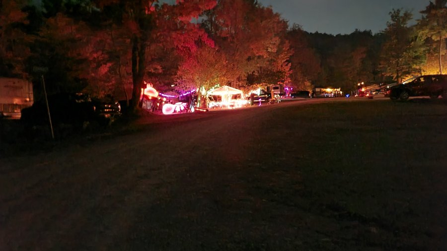 Site decorated with Halloween Decorations at Triple R Camping Resort