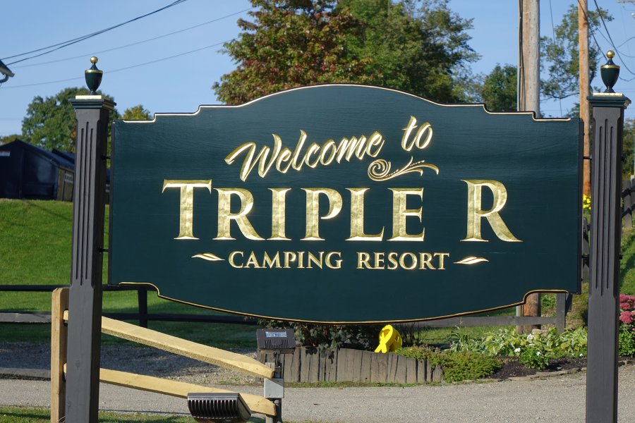 Triple R Camping Resort in Western NY Sign