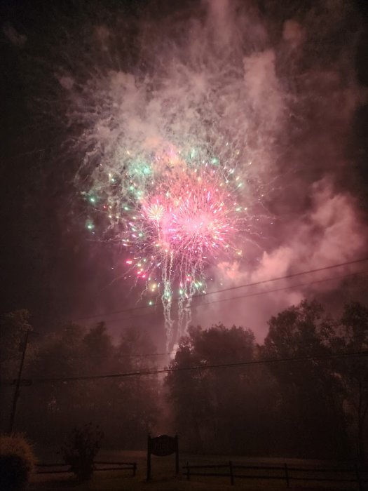 Fireworks at Triple R Camping Resort a campground in wy