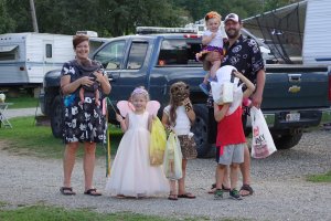 Campers in Costume Halloween Weekend 2018 at Triple R Campground in Western NY