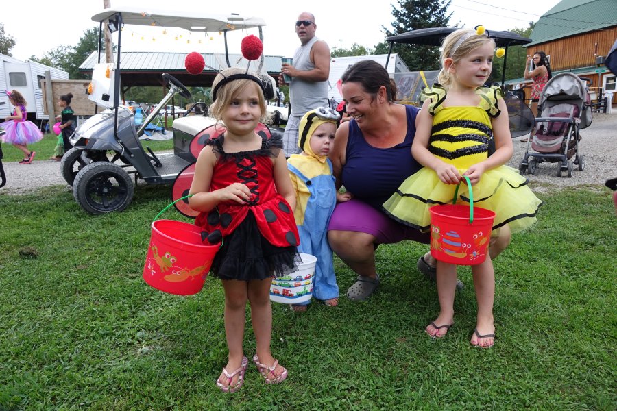 Campers in Costume Halloween Weekend 2018 at Triple R Campground in Western NY