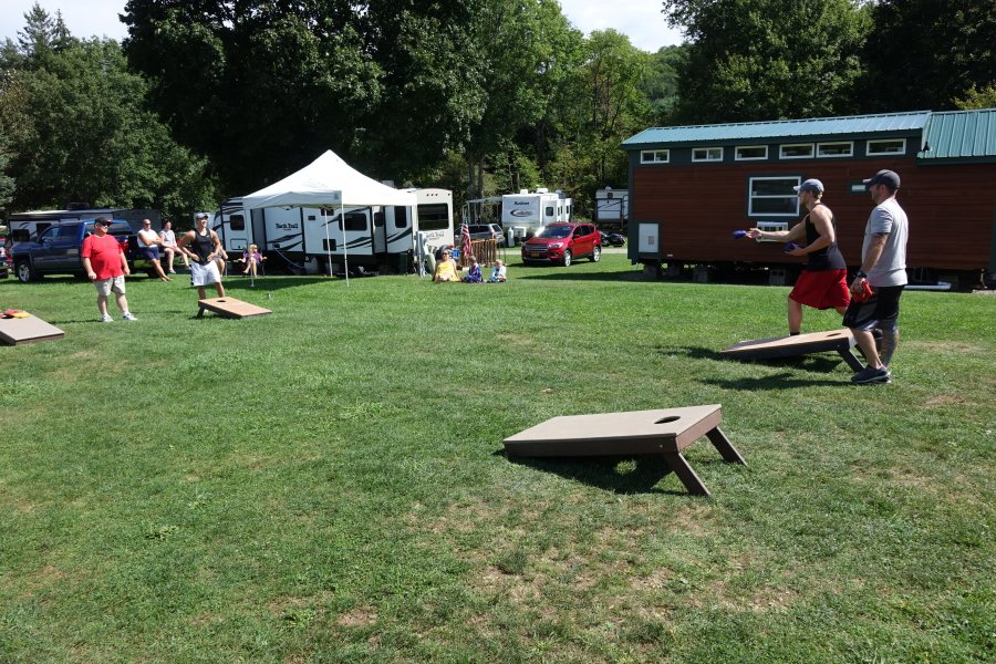 Playing Games During Labor Day Weekend 2018 at Triple R Campground in Western NY