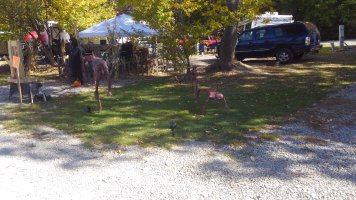 Site decorated with Halloween Decorations at Triple R Camping Resort