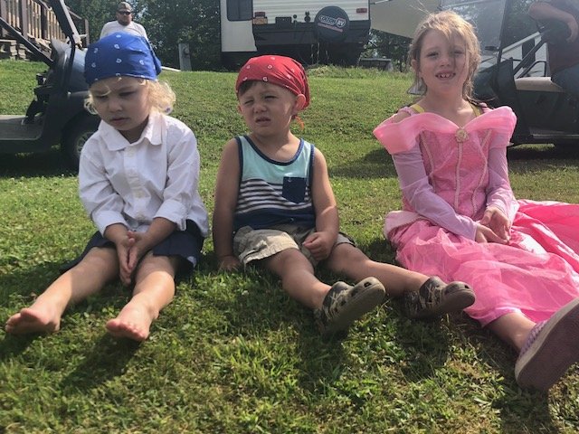 Campers at Pirate and Princess Weekend 2018 at Triple R Campground in Western NY