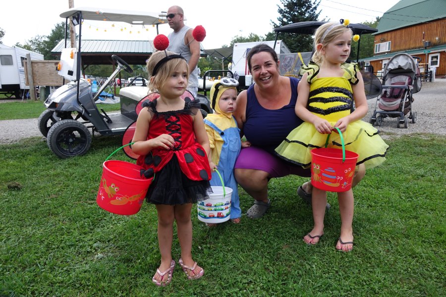 Campers in Costume Halloween Weekend 2018 at Triple R Campground in Western NY