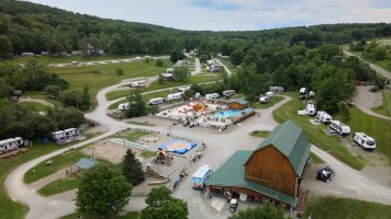 Ariel view at Triple R Camping Resort a campground in WNY