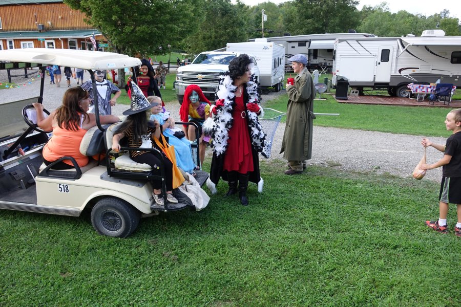 Campers in Costume Halloween Weekend 2018 at Triple R Campground in Western NY