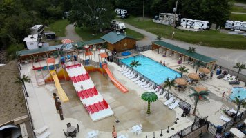 aquatics area at Triple R Camping Resort in Western NY