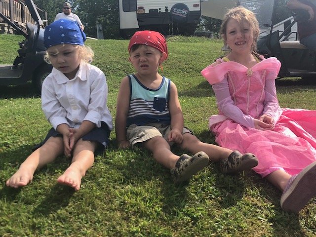 Campers at Pirate and Princess Weekend 2018 at Triple R Campground in Western NY