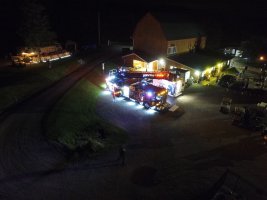 Arial View of Fire Department Visit to Triple R Camping Resort