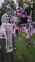 Site decorated with Halloween Decorations at Triple R Camping Resort