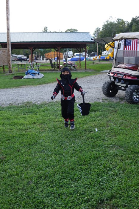 Camper in Costume Halloween Weekend 2018 at Triple R Campground in Western NY