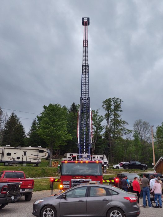 Franklinville FD Ariel Fire Truck 6 at Triple R