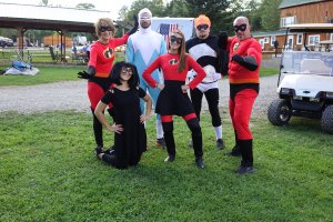 Campers in Costume Halloween Weekend 2018 at Triple R Campground in Western NY