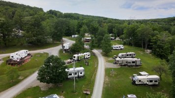 Ariel view at Triple R Camping Resort a campground in WNY