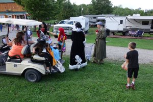 Campers in Costume Halloween Weekend 2018 at Triple R Campground in Western NY