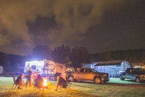 Campfire at night - Triple R Camping Resort