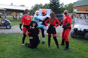 Campers in Costume Halloween Weekend 2018 at Triple R Campground in Western NY