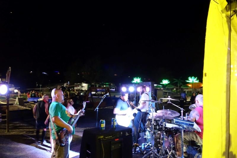 Campers Listening to Band During Memorial Day Weekend 2018 at Triple R Campground in Western NY